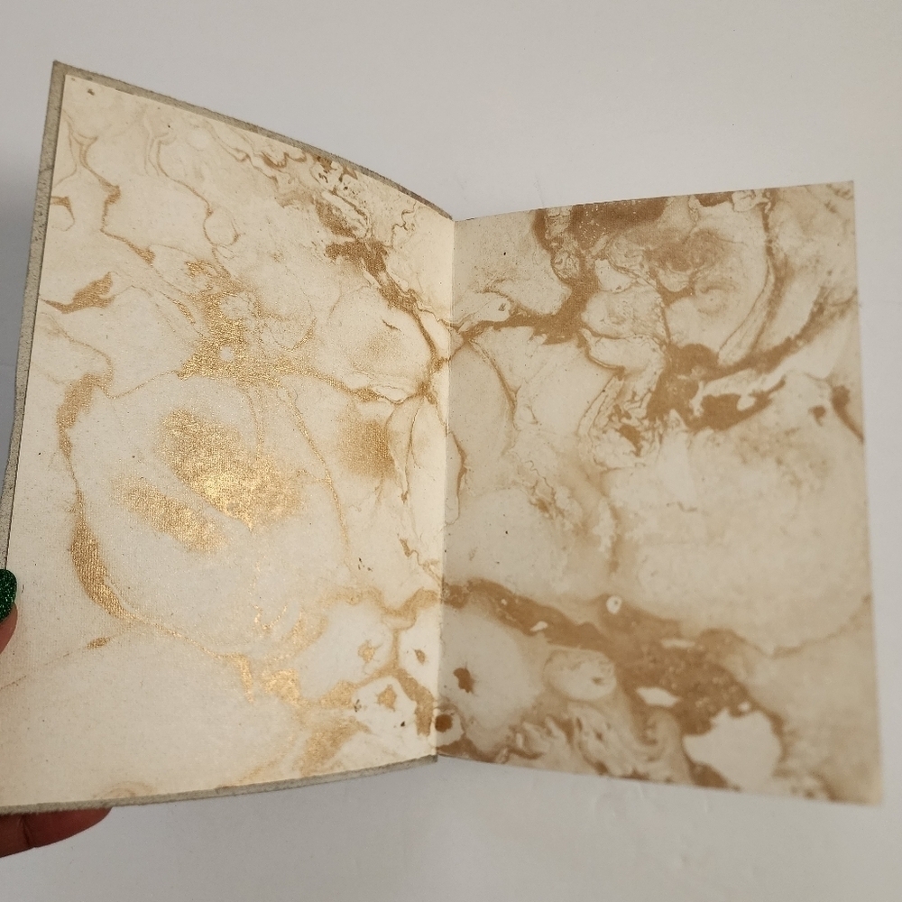 Anthropologie Unisex Leather Marble Grey & Gold Journal Sketch Book Wrap Closure - Picture 7 of 10